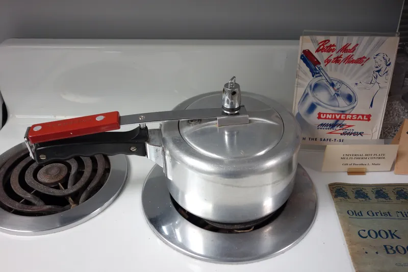 A stovetop pressure cooker