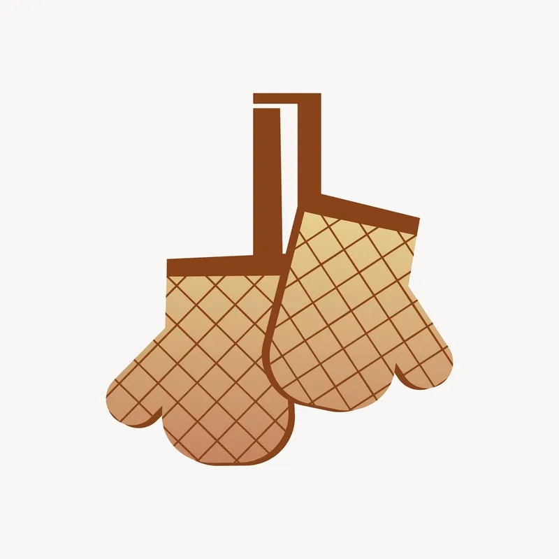 Illustration of a pair of oven mitts