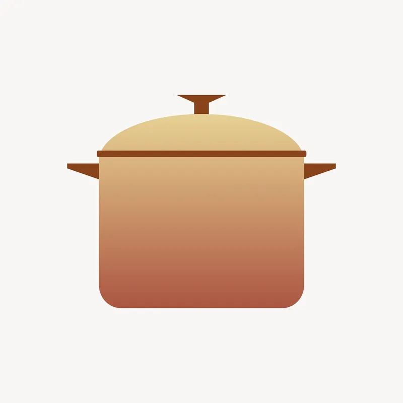 Illustration of an enameled Dutch oven pot